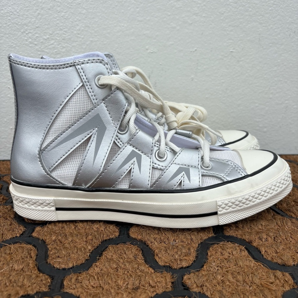 Converse Chuck 70 Mesh High Metallic Pack 'Dull Silver' Shoes Unisex WMNS 8.5